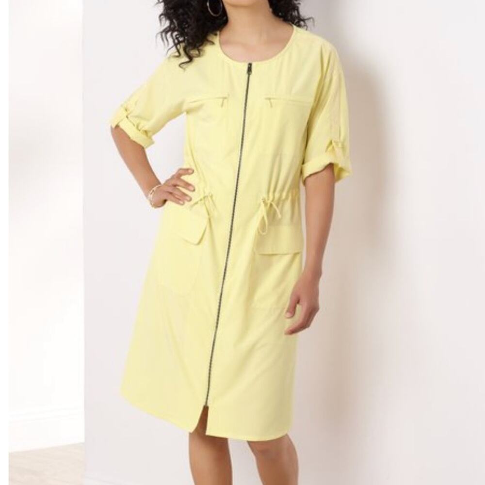 SOFT SURROUNDINGS Go Lively Traverse Dress Yellow in Size Medium
